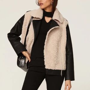 Peter Som x RTR Sherpa Leather Jacket